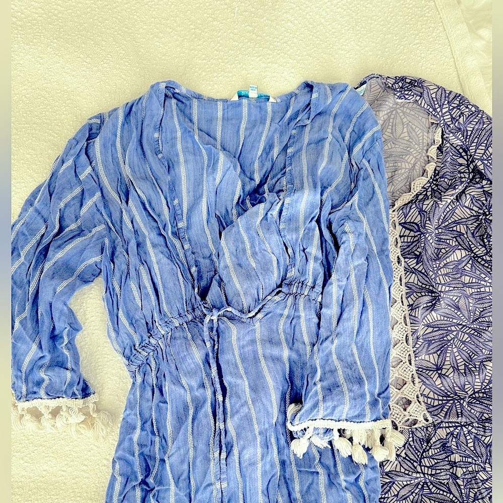 🩵2 Blue Island Swim Coverups